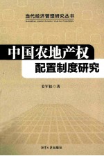 中国农地产权配置制度研究