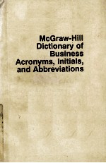 McGraw-Hill dictionary of business acronyms