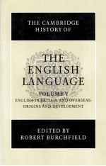 THE CAMBRIDGE HISTORY OF THE ENGLISH LANGUAGE  VOLUME V