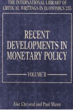 Recent developments in monetary policy volume II