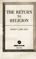 THE RETURN TO RELIGION