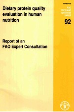 DIETARY PROTEIN QUALITY EVALUATION IN HUMAN NUTRITION