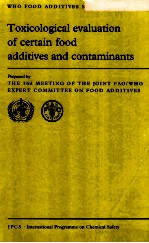 Toxicological evaluation of certain food additives and contaminants prepared by the 33rd metting of 