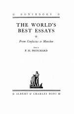 THE WORLD’S BEST ESSAYS