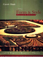 FORM AND STYLE:RESEARCH PAPERS