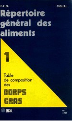 Repertoire general des aliments; tome 1