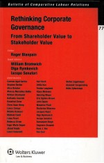 RETHINKING CORPORATE GOVERNANCE  FROM SHAREHOLDER VALUE TO STAKEHOLDER VALUE