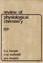 REVIEW OF PHYSIOLOGICAL CHEMISTRY 16TH EDITION