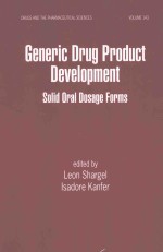 GENERIC DRUG PRODUCT DEVELOPMENT:SOLID ORAL DOSAGE FORMS