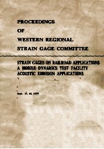 PROCEEDINGS OF WESTERN REGIONAL STRAIN GAGE COMMITTEE