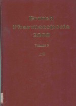 BRITISH PHARMACOPOEIA 2000  VOLUME 2  上册