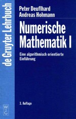 Numerische mathematik I eine algorithmisch orientierte einfuhrung 3 uberarbeitete und reweiterte anf