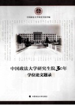 中国政法大学研究生院30年