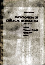 ENCYCLOPEDIA OF CHEMICAL TECHNOLOGY  THIRD EDITION  INDEX VOLUMES 13 TO 16