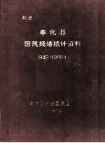 奉化县国民经济统计资料  1949-1980年