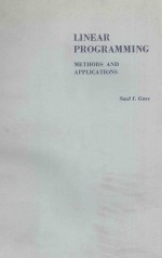 LINEAR PROGRAMMING METHODS AND APPLICATIONS SECOND EDITION