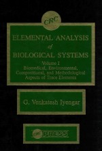 Elemental analysis of biological systems  volume I. Biomedical