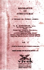 MECHANICS OF STRUCTURES A TEXT-BOOK FOR UNIVERSITY STUDENTS VOL.I EIGHTH EDITION