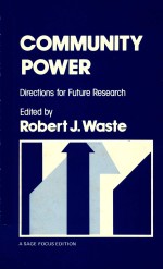 COMMUNITY POWER  DIRECTIONS FOR FUTURE RESEARCH