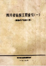 四川省钻探工程索引  1  固体矿产钻探工程