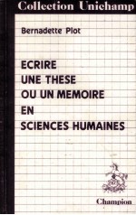 Ecrire Une These Ou Un Memoire En Sciences Humaines