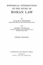 HISTORICALINTRODUCTION TO THE STUDY OF ROMANLAW THIRD EDITION