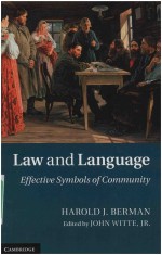 LAW AND LANGUAGE EFFECTIVE SYMBOLS OF COMMUNITY