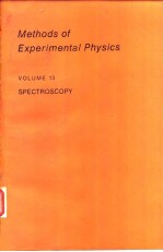 Methods of Experimental Physics  Volum 13 SPECTROSCOPY