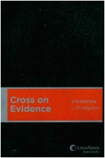 CROSS ON EVIDENCE  NINTH AUSTRALIAN EDITION