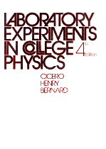 Laboratory Experiments in College Physics