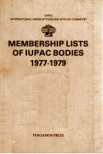 MEMBERSHIP LISTS OF IUPAC BODIES 1977-1979