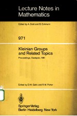 KLEINIAN GROUPS AND RELATED TOPICS