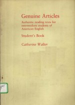 GENUINE ARTICLES：AUTHENTIC READING TEXTS FOR INTERMEDIATE STUDENTS OF AMERICAN ENGLISH  TEACHER’S MA