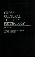 CROSS-CULTURAL TOPICS IN PSYCHOLOGY