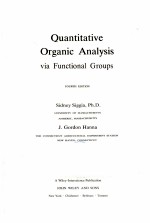 QUANTITATIVE ORGANIC ANALYSIS：VIA FUNCTIONAL GROUPS  FOURTH EDITION