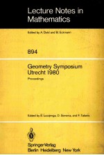 GEOMETRY SYMPOSIUM UTRECHT 1980