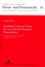 STANDARD CONTRACT TERMS IN CROSS-BORDER BUSINESS TRANSACTIONS