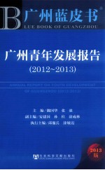 广州青年发展报告  2012-2013  2013版