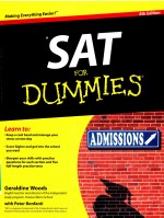 SAT FOR DUMMIES 8TH EDITION