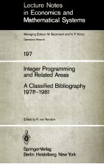 INTEGER PROGRAMMING AND RELATED AREAS A CLASSIFIED BIBLIOGRAPHY 1978-1981