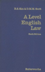 ‘A’LEVEL ENGLISH LAW  SIXTH EDITION