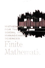 MATHEMATICS FOR THE SOCIAL AND MANAGEMENT SCIENCES FINITE MATHEMATICS