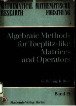 ALGEBRAIC METHODS FOR TOEPLITZ-LIKE MATRICES AND OPERATORS