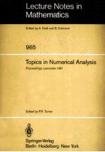 TOPICS IN NUMERICAL ANALYSIS