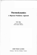 THERMODYNAMICS：A RIGOROUS POSTULATORY APPROACH