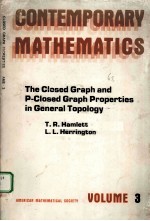 CONTEMPORARY MATHEMATICS  VOLUME 3  THE CLOSED GRAPH AND P-CLOSED GRAPH PROPERTIES IN GENERAL TOPOLO