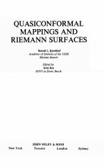 QUASICONFORMAL MAPPINGS AND RIEMANN SURFACES