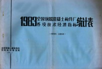 1983年全国钢筋混凝土构件厂各项技术经济指标统计表