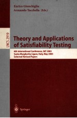 THEORY AND APPLICATIONS OF SATISFIABILITY TESTING 6th INTERNATIONAL CONFERENCE