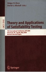 THEORY AND APPLICATIONS OF SATISFIABILITY TESTING 7th INTERNATIONAL CONFERENCE